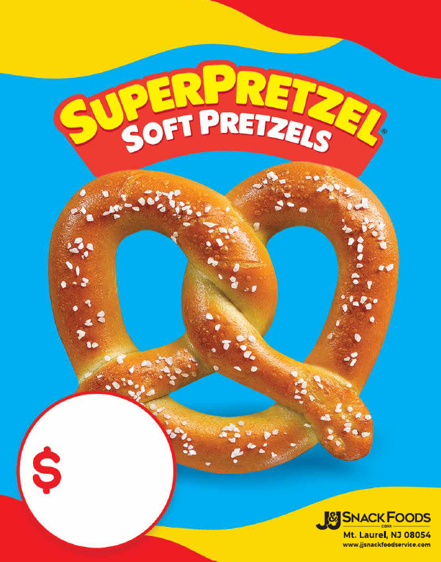 Superpretzel® Soft Pretzels Price Sign Jandj Snack Foods Corp 1784