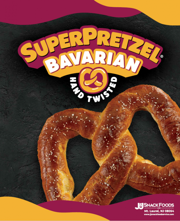 Superpretzel Bavarian 24oz Soft Pretzel Poster Jandj Snack Foods Corp 7170