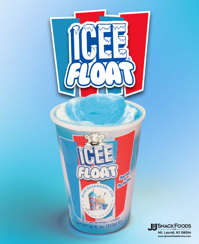 Icee® Float Blue Raspberry Cup Poster Jandj Snack Foods Corp 8805