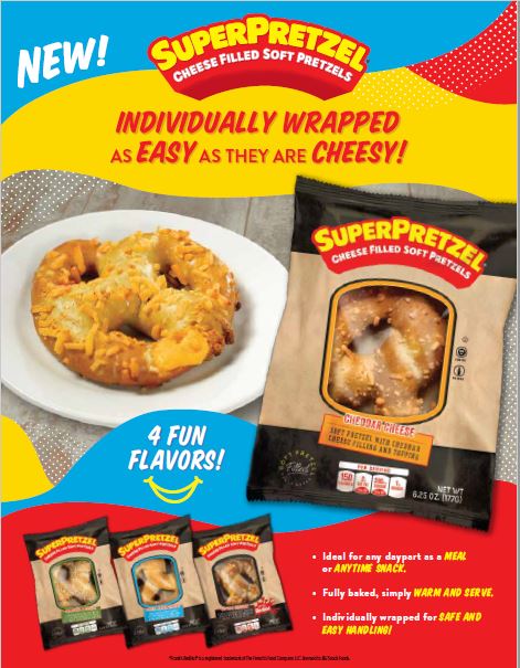 Superpretzel® Cheese Filled Soft Pretzels Jandj Snack Foods Corp 