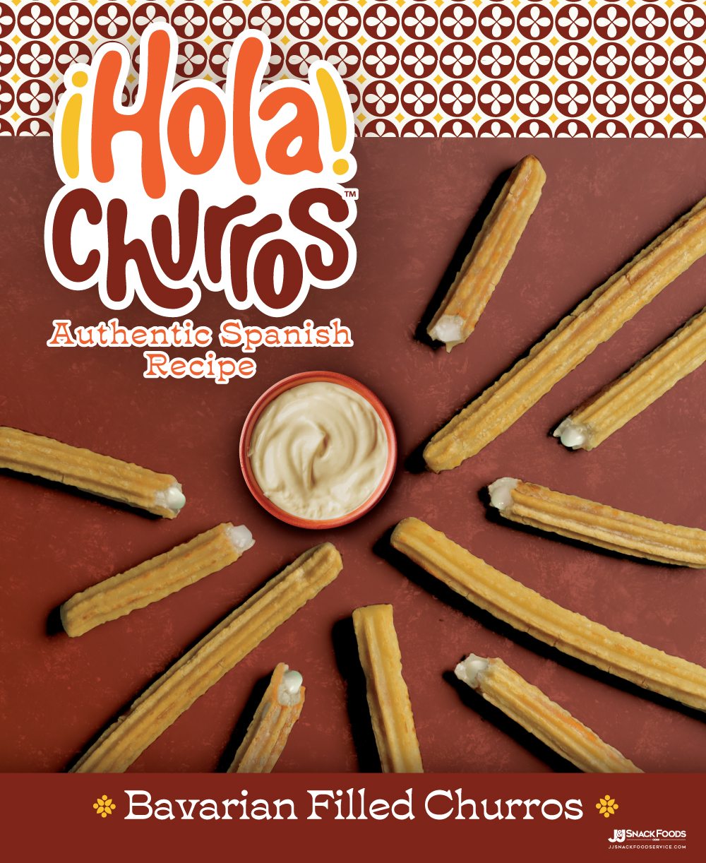 Hola Churros Bavarian Filled Poster J J Snack Foods Corp