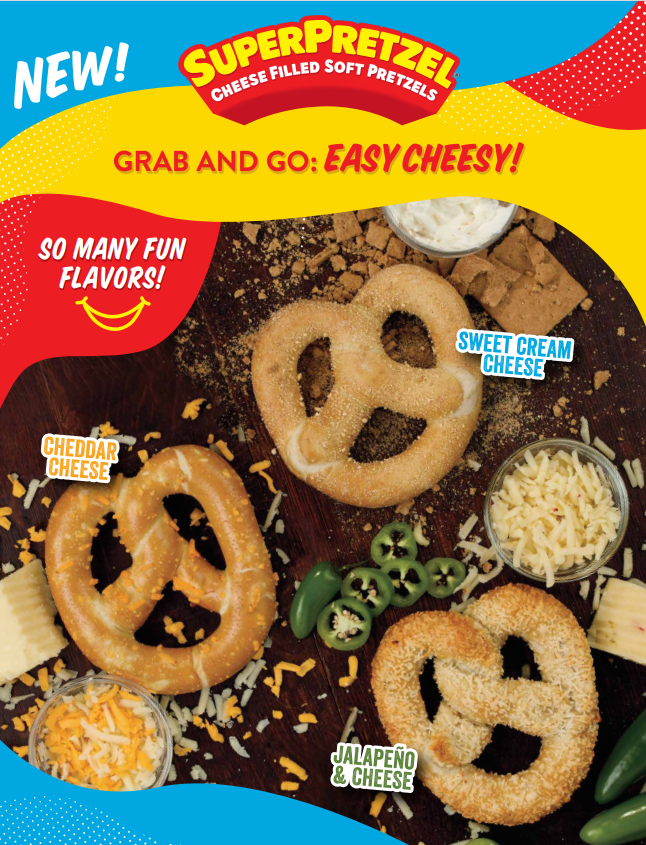 Superpretzel® Cheese Filled Soft Pretzels Bulk Lit Jandj Snack Foods Corp 5199