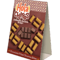 Hola Chocolate Filled Churro Bites TABLE TENT callout image