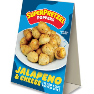 SUPERPRETZEL® Poppers™ Jalapeno Table Tent