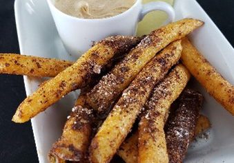 COCOA PUFFED FUNNEL FRIES
