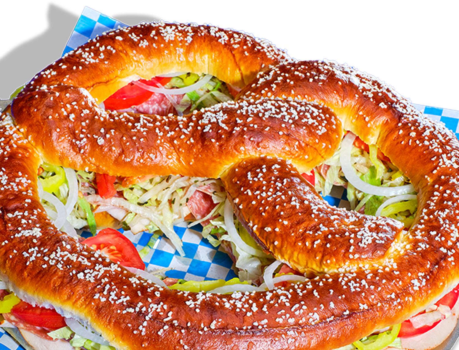 pretzel bun sandwich